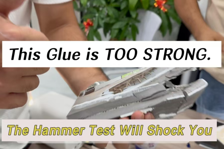 モリボンの限​​界をテストする: ハンマーが接着剤に触れると何が起こるか?